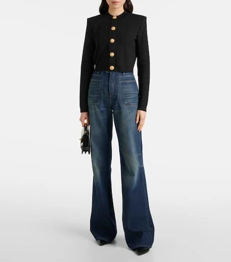 Balmain PB Labyrinth lamé cardigan 2