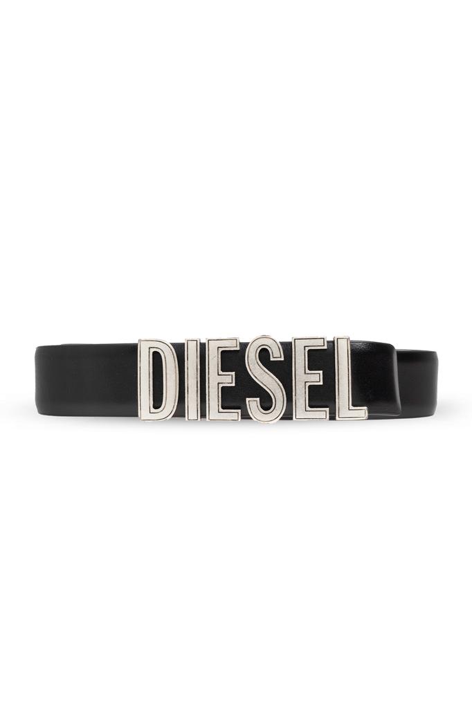 Diesel ★ B-1DR Leather Belt with D Buckle B-1DR: Leather Belt with silver D logo buckle | Diesel