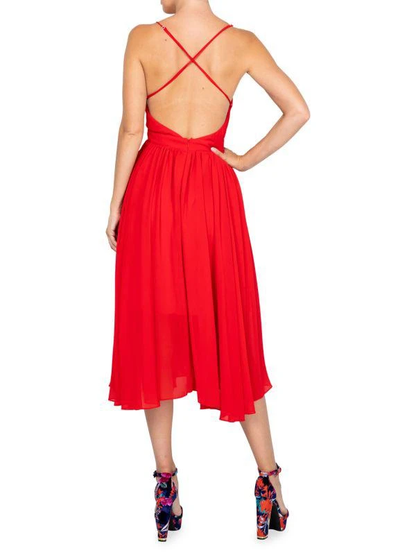 Meghan LA Enchanted Garden Floral Chiffon Midi Dress 2