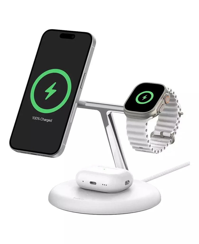 Belkin BoostCharge Pro 3-in-1 Magnetic Wireless Charging Stand with Qi2 15W