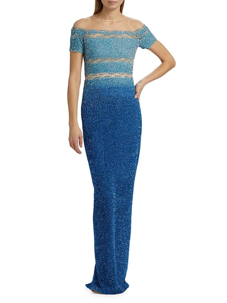 Pamella Roland Sequined Ombré Gown 2