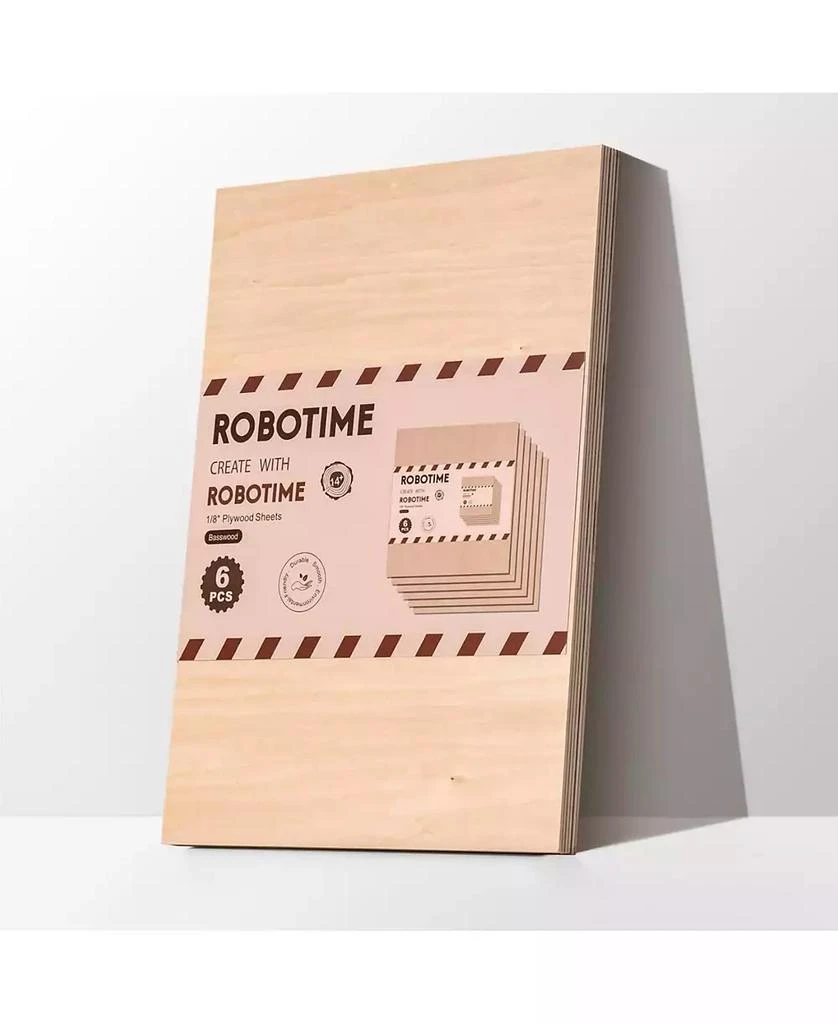 Robotime 3D Puzzles Plywood Sheets for Laser Cutting, Engraving Wood Burning, Thin Unfinished Wood Boards for Craft, Multicolored, 11.81"16.54"0.79"