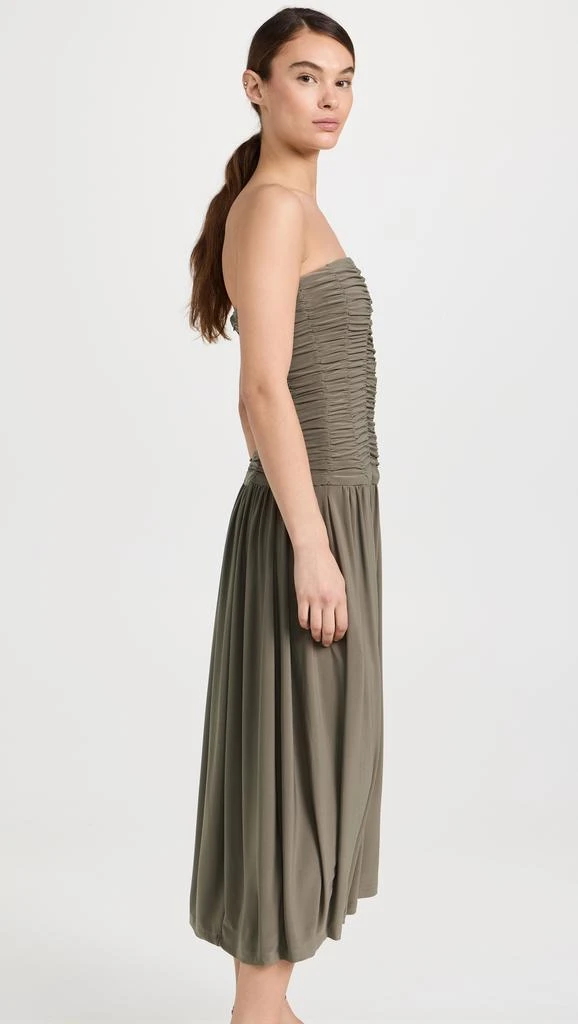 Tibi Drapey Jersey Ruched Strapless Dress 3