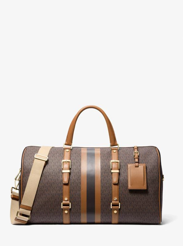 Michael Kors Bedford Travel Extra-Large Signature Logo Stripe Weekender Bag 1