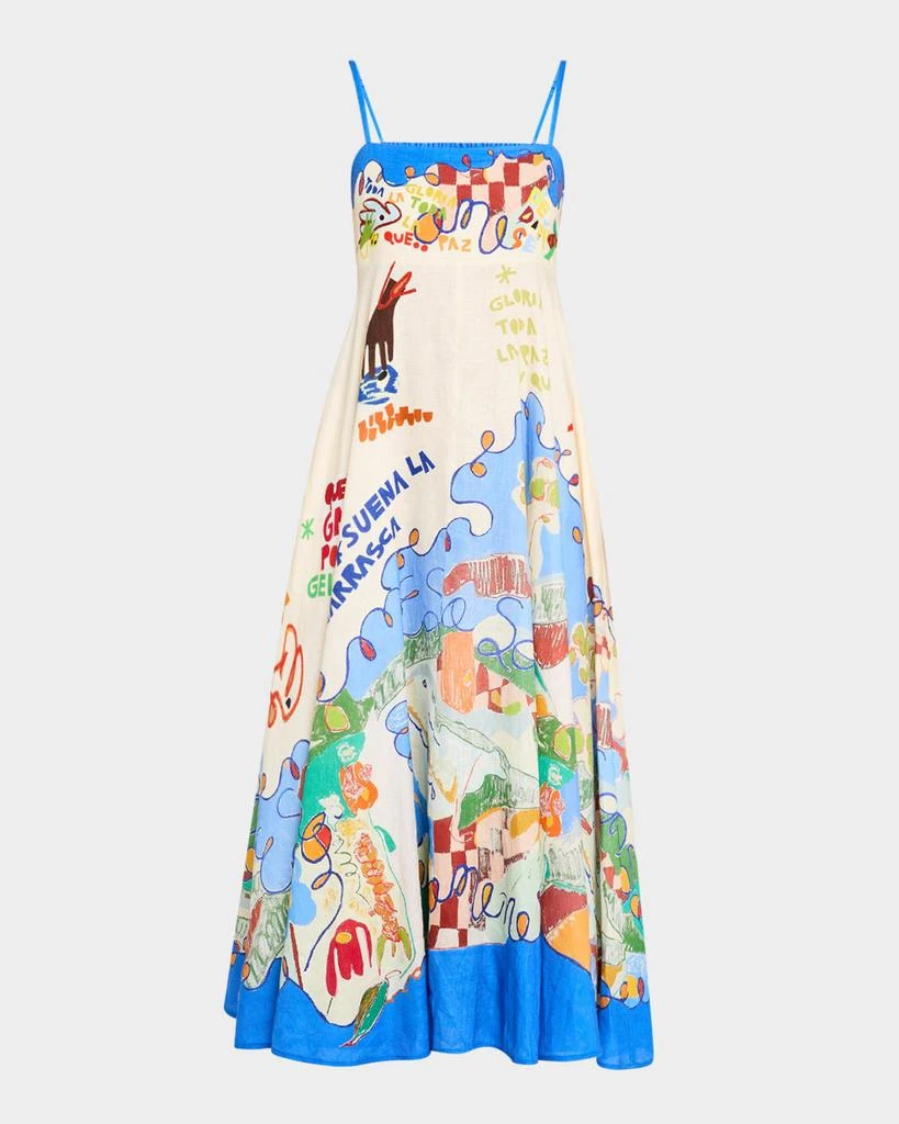 ALEMAIS Nadia Linen Maxi Dress 1