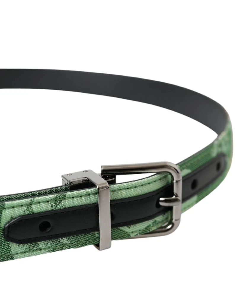 Dolce 
Gabbana Leather Jacquard Metal Buckle Men
s Belt 3