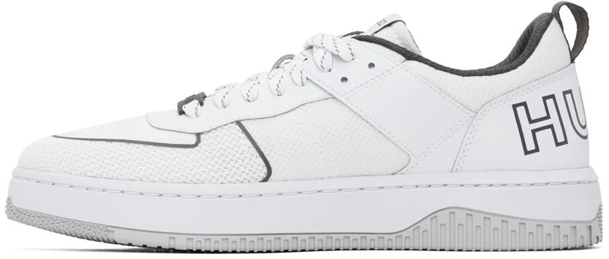 Hugo Boss Off-White Mixed-Material Sneakers 3