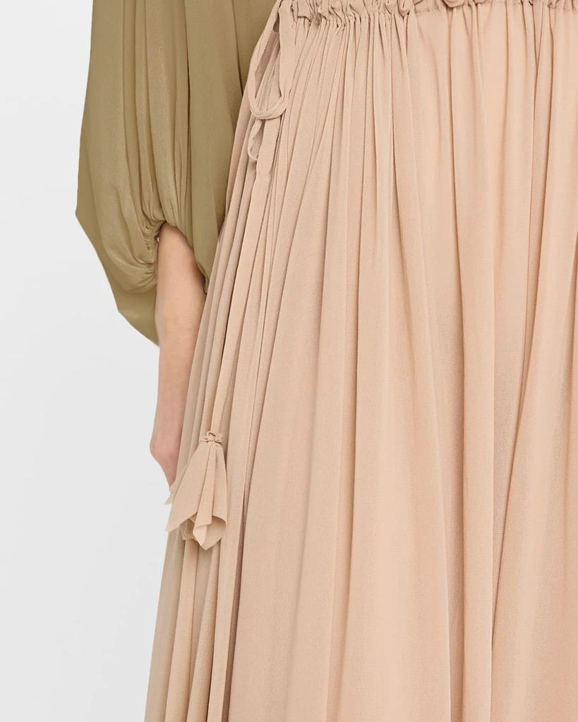 PHILOSOPHY di LORENZO SERAFINI Gathered Silk Maxi Skirt 5