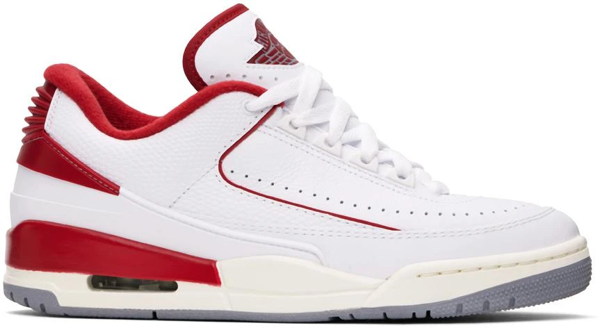 Jordan White & Red Air Jordan 2/3 Sneakers 1