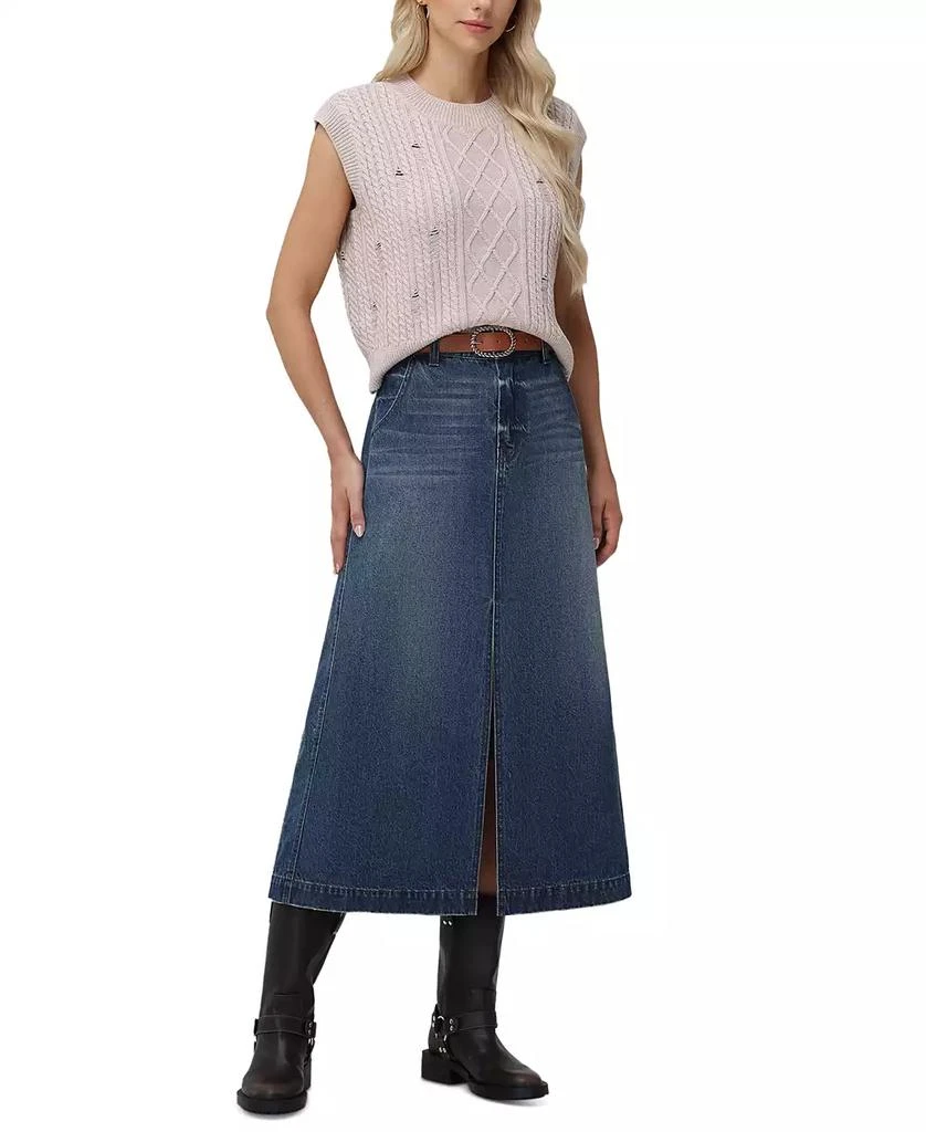 Frye Women's Cotton Sleeveless Distressed Crewneck Sweater 5