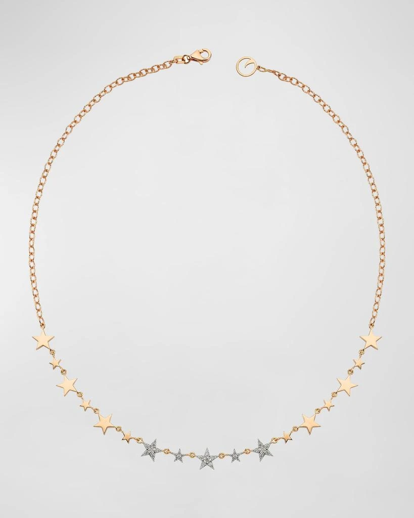 Bee Goddess Sirius Star 14k Diamond Choker Necklace 1