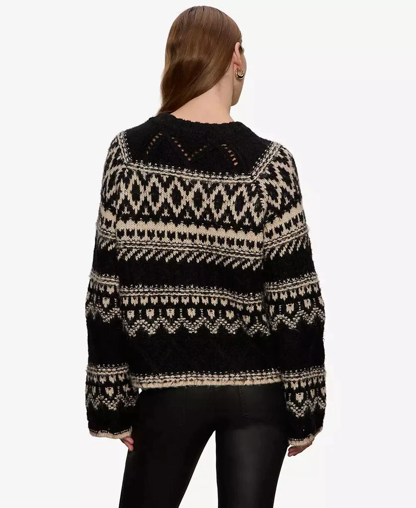 Sanctuary Women's Fair-Isle Crewneck Dropped-Shoulder Sweater 5