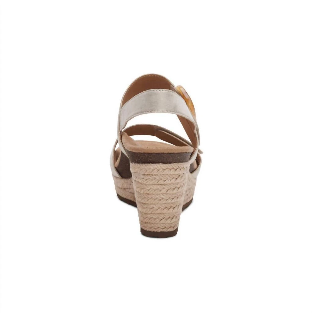 Aetrex Women's Ashley Arch Support Wedge In Champagne 3