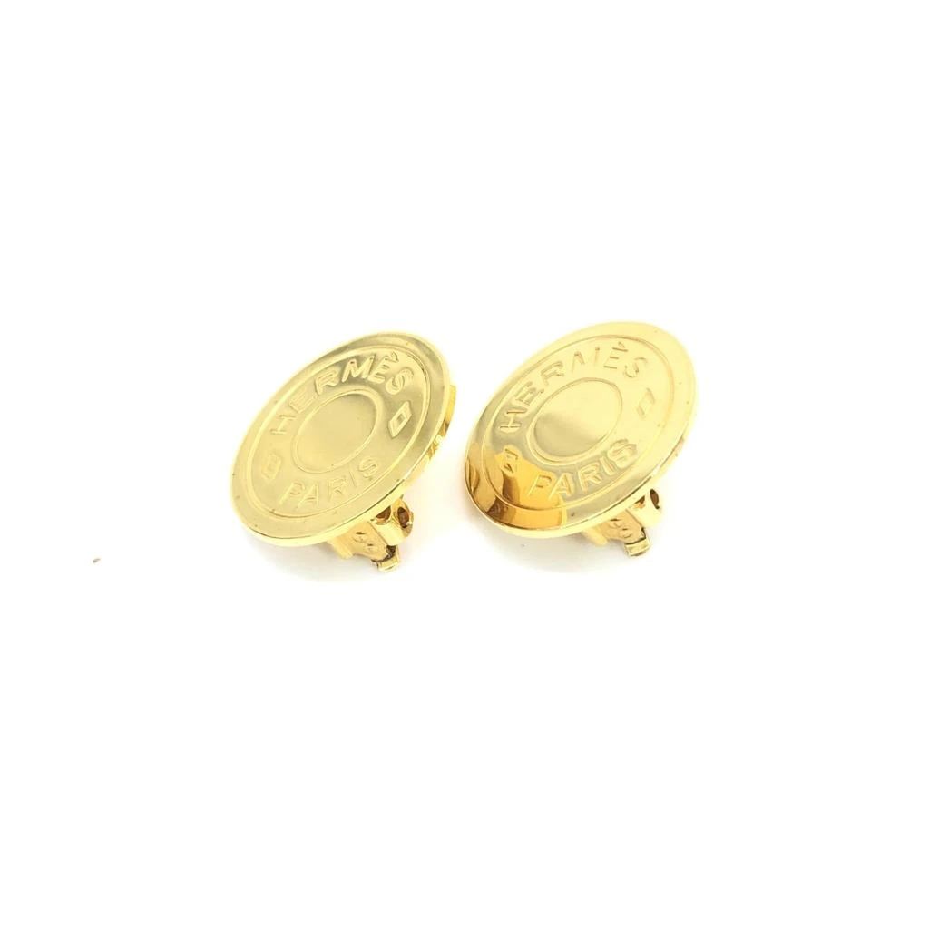 Hermes Plated Button Logo Women
s Clip-Ons (Pre-Owned)