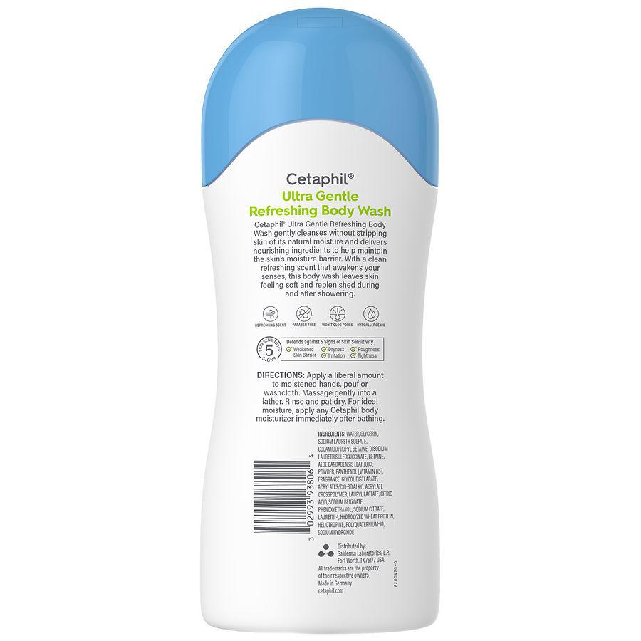 Cetaphil Ultra Gentle Body Wash, Refreshing Scent