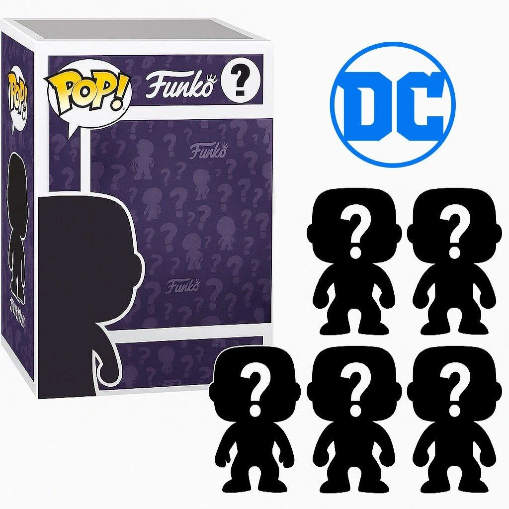 Funko Set of 5 Surprise Mystery DC Comics Pop! Randomly Selected