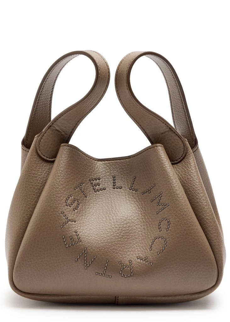 Stella McCartney Logo studded faux leather top handle bag 1