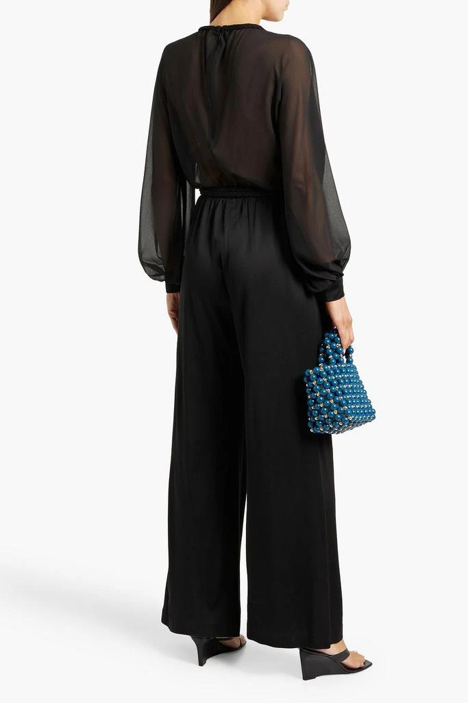 Diane von Furstenberg Ophelia chiffon and jersey wide-leg jumpsuit 3