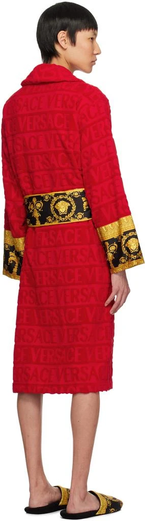 Versace Red 'I Heart Baroque' Bathrobe 3