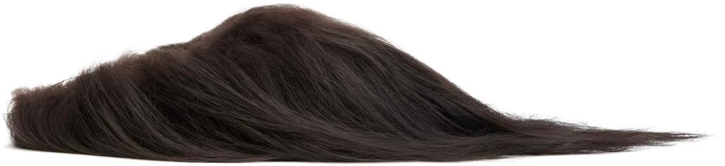 Marni Brown Long Hair Fur Fussbett Slippers 1