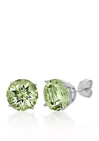 Belk 
Co. 10k White Gold Green Amethyst Stud Earrings
