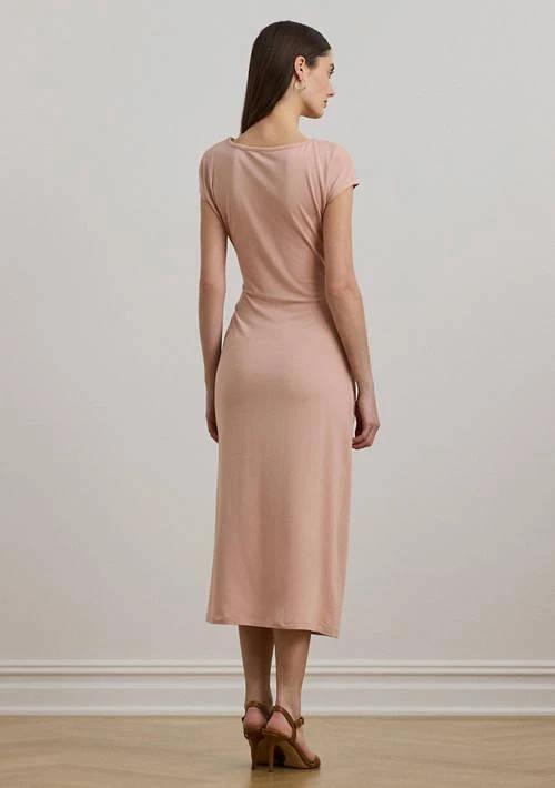 Ralph Lauren Ralph Lauren Tie Front Jersey Boat Neck Midi Dress 2