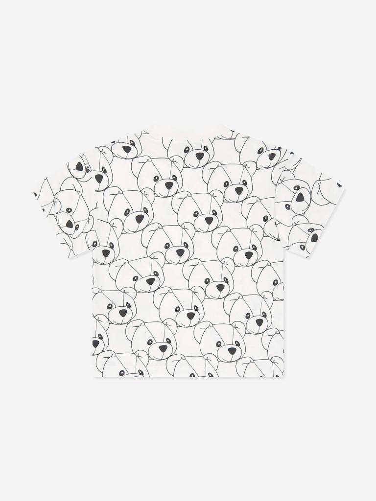 Fendi Fendi Kids FF Teddy Bear T-Shirt in White