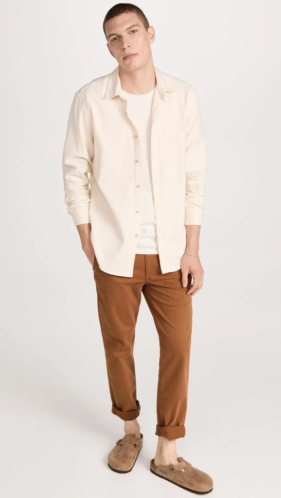 Portuguese Flannel Teca Ecru Button Down Shirt 4