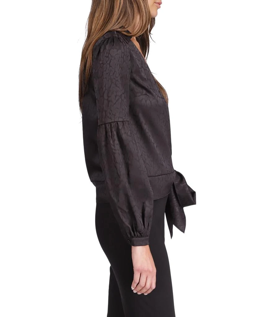Michael Kors Cheetah Jacquard Wrap Top 2