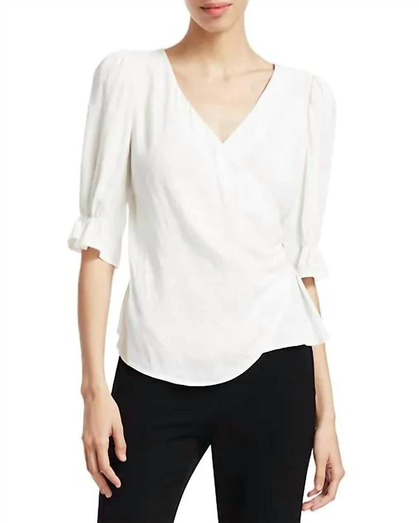 Cinq a Sept Cinq A Sept - Theo Jacquard Wrap V Neck Blouse 3