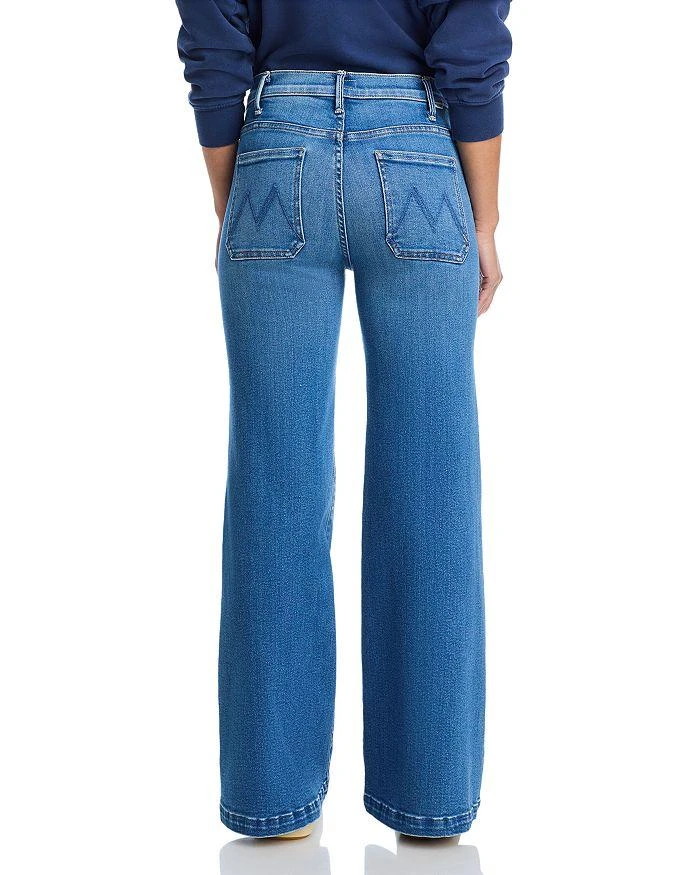 MOTHER Lil Roller High Rise Patch Pocket Wide Leg Jeans in Piece By Piece 3
