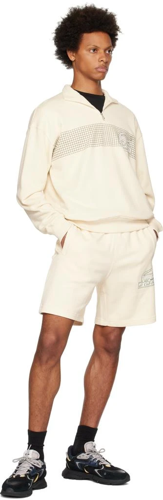 Lacoste Off-White Half-Zip Sweatshirt 4