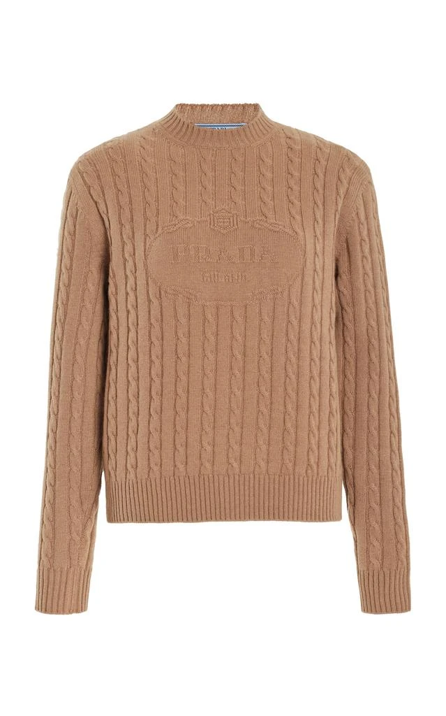 Prada Prada - Logo-Knit Cashmere Sweater - Neutral - IT 42 - Moda Operandi 1