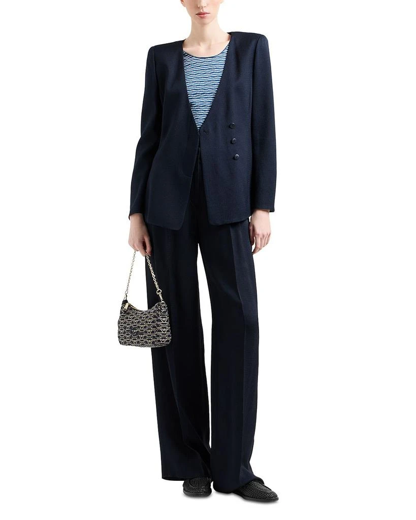 Emporio Armani Geo Textured Jacquard Jersey Top 2