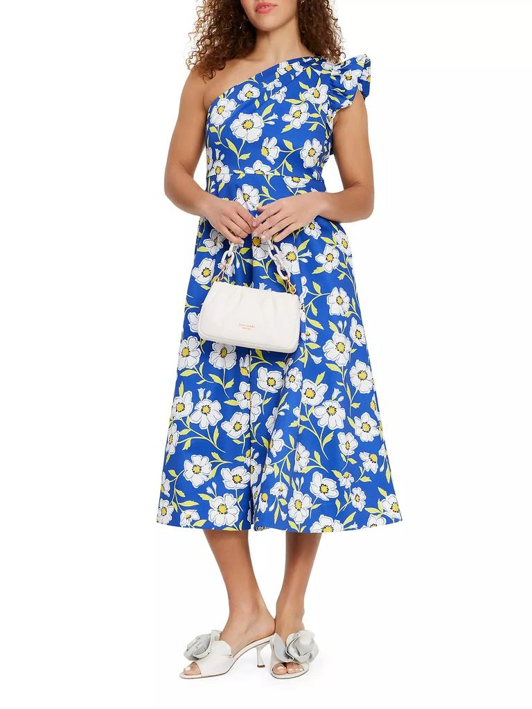 Kate Spade Sunshine Floral Ruffled Faille Midi-Dress 2