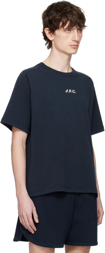 A.P.C. Navy ASICS Edition Wind T-shirt 2