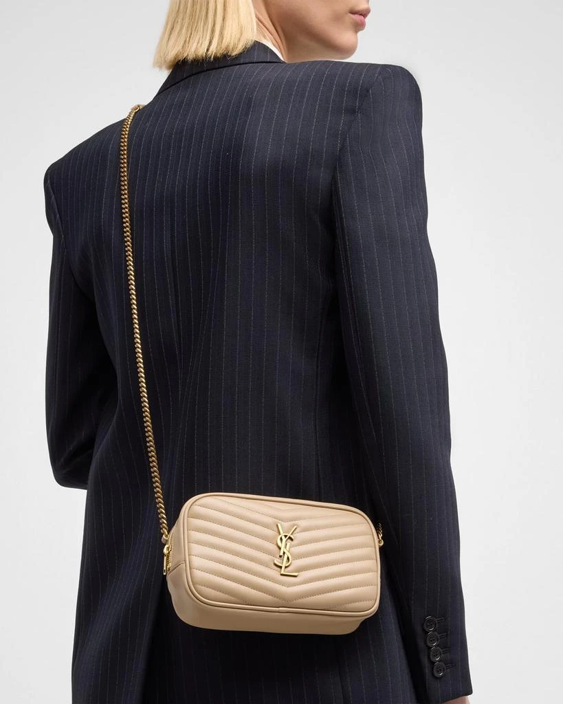 Yves Saint Laurent Lou Mini YSL Camera Bag in Smooth Quilted Leather 4