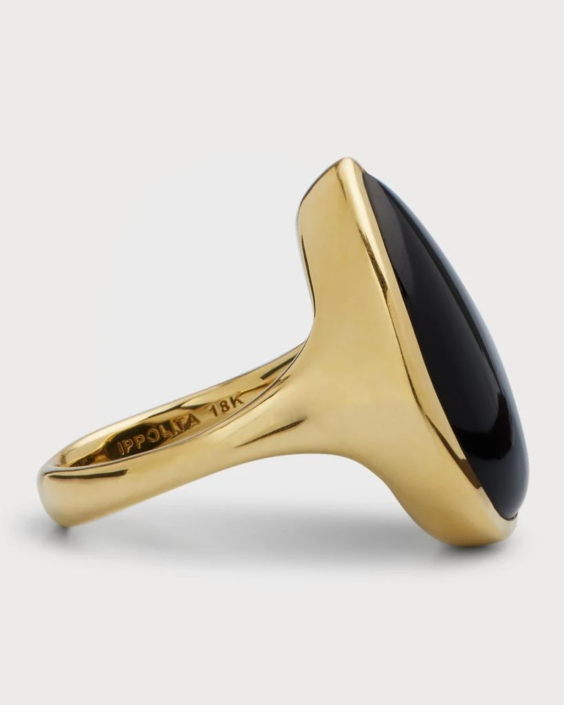 Ippolita 18K Polished Rock Candy Medium Teardrop Ring in Onyx; Size 7 4