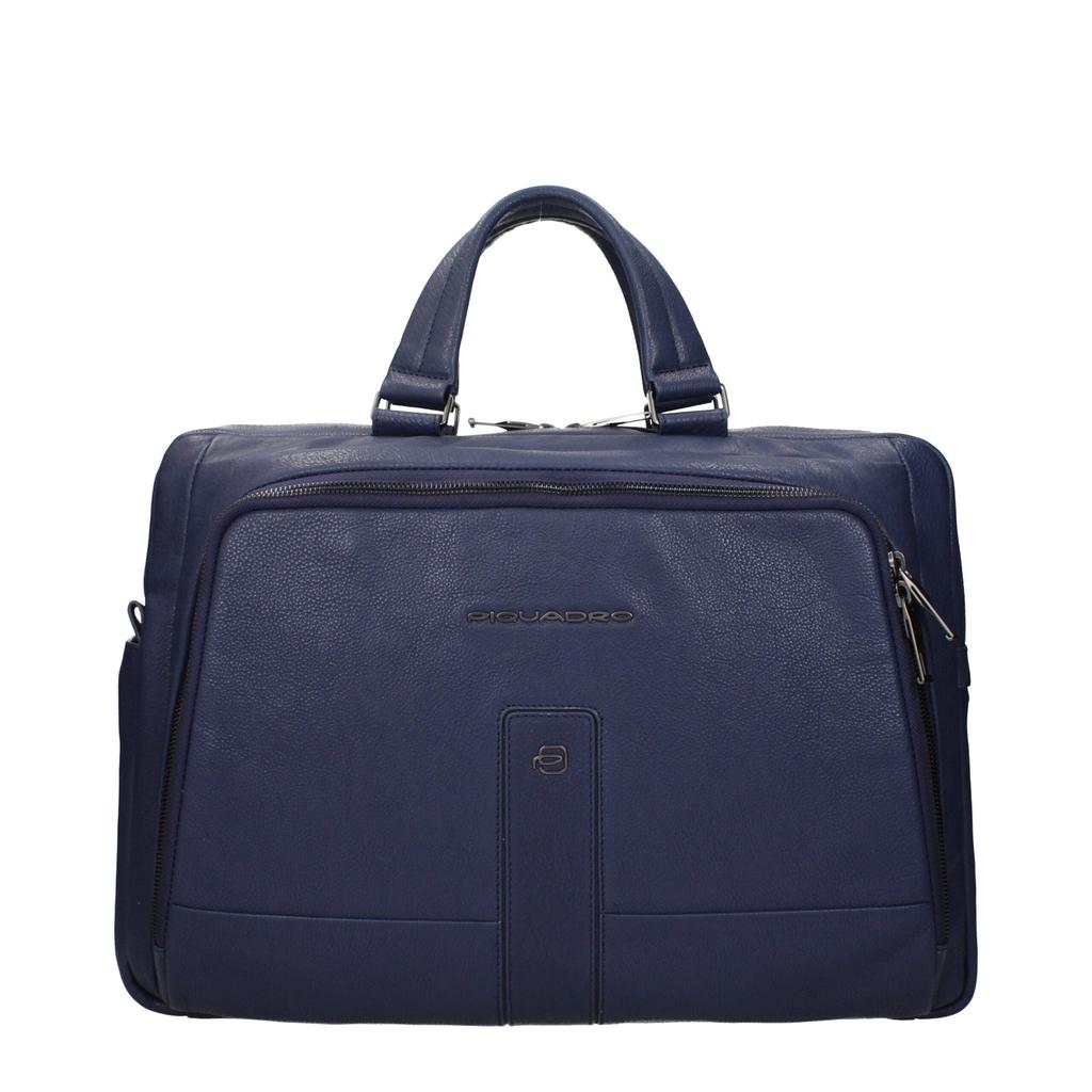 PIQUADRO Piquadro Blue Leather Business And Laptop Bags