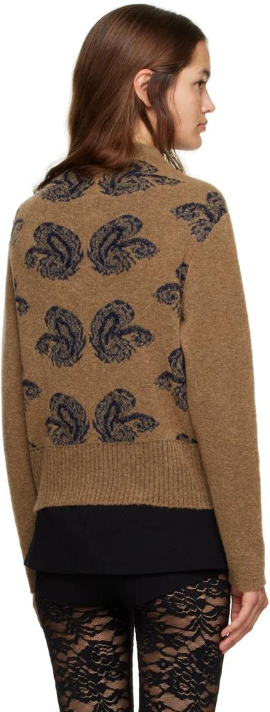 Puppets and Puppets Brown & Navy Jacquard Sweater 3