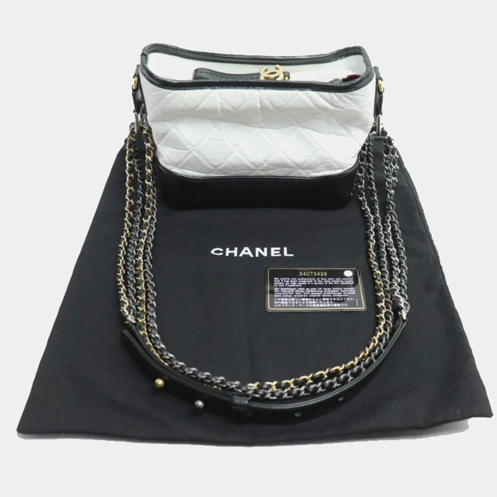 Chanel Chanel White and Black Calfskin Gabrielle Small Hobo Shoulder Bag 9