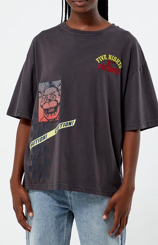 Five Nights at Freddy's Kids Caution Oversized T-Shirt