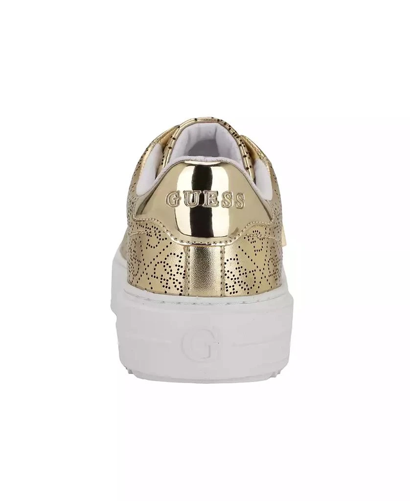 GUESS Women's Denesa Treaded Platform Lace-Up Sneakers 3