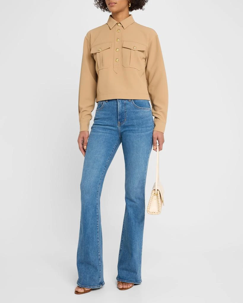 VERONICA BEARD Beverly High-Rise Skinny Flare Jeans 2