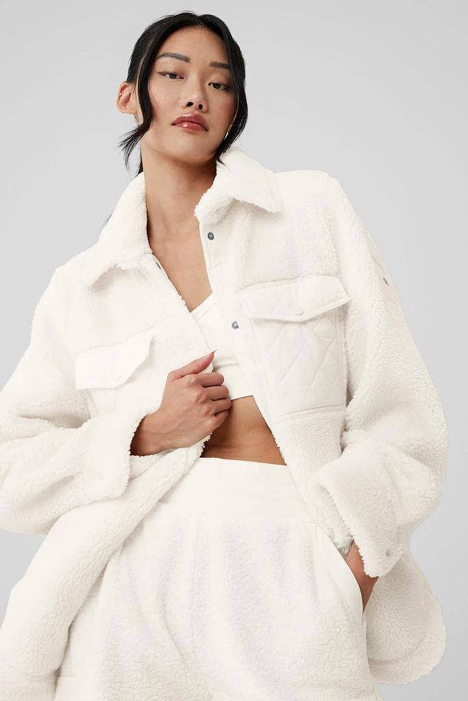 Alo Sherpa Edge Shacket - Ivory 5