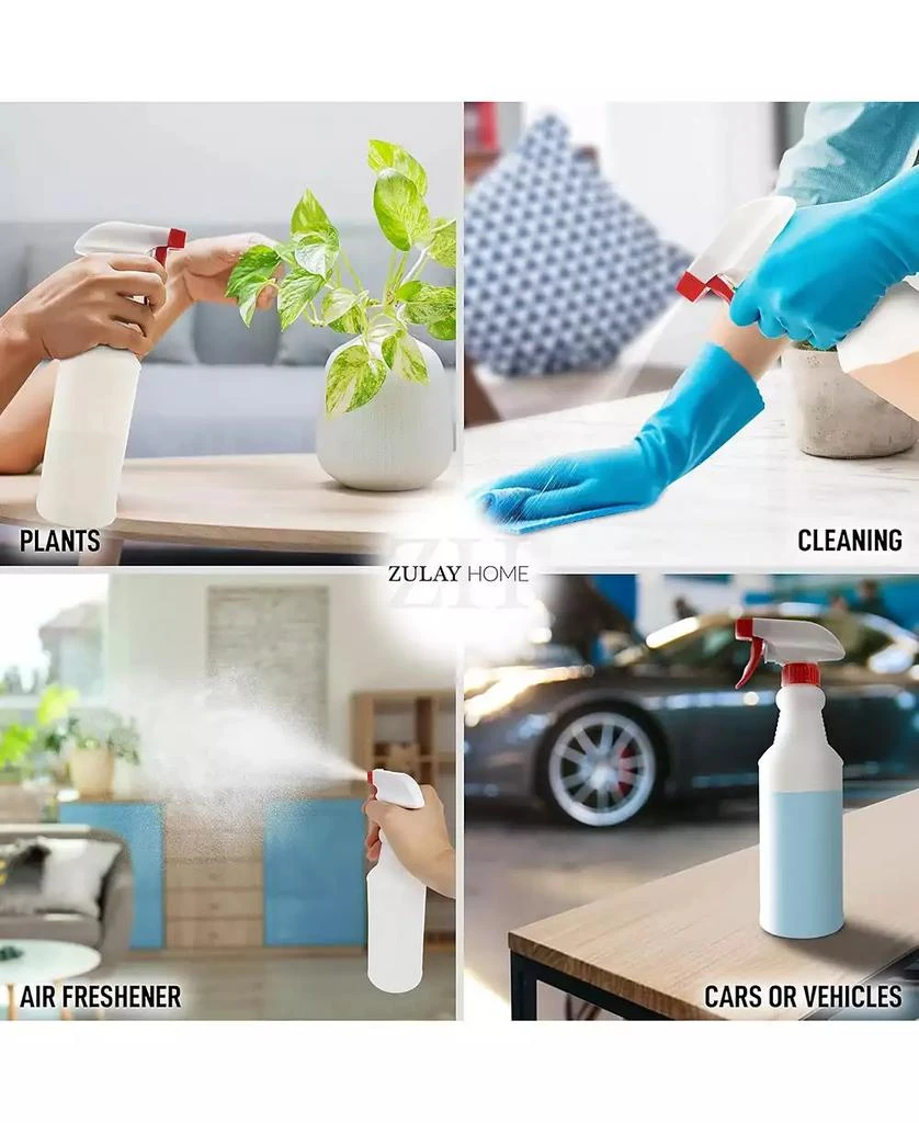 Zulay Kitchen Leakproof Cleaning Spray Bottle Set (2 Pack 24oz) 6