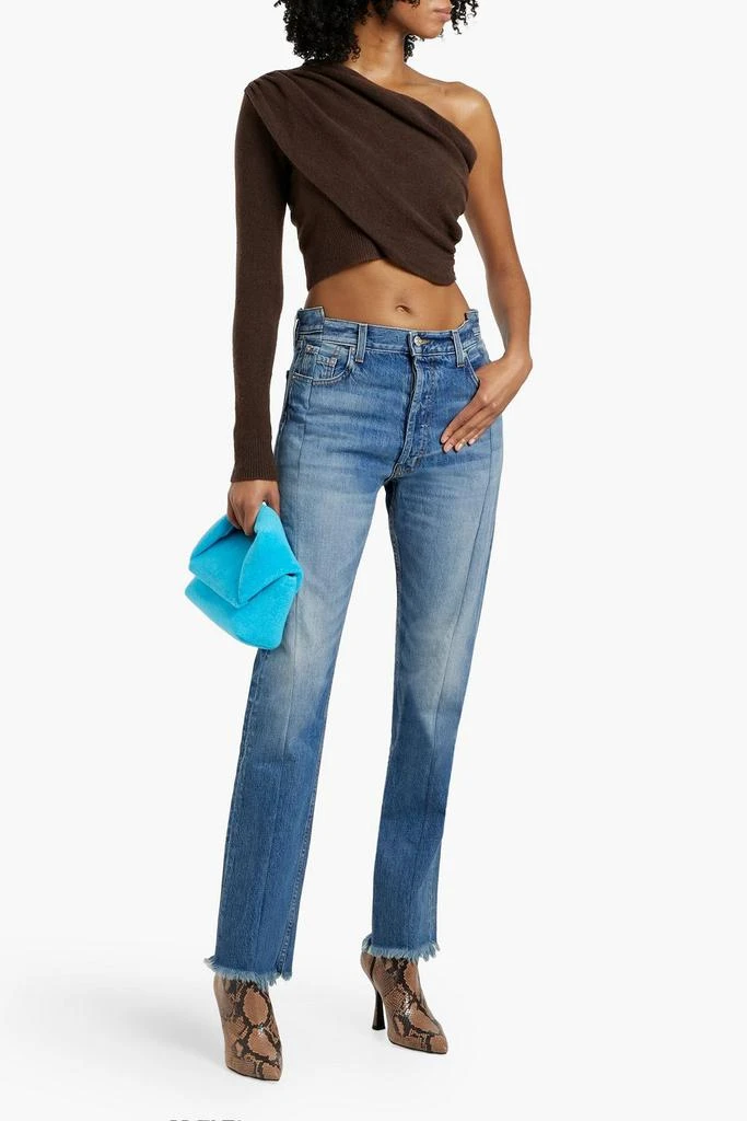 EB DENIM OG Replica frayed high-rise straight-leg jeans 2