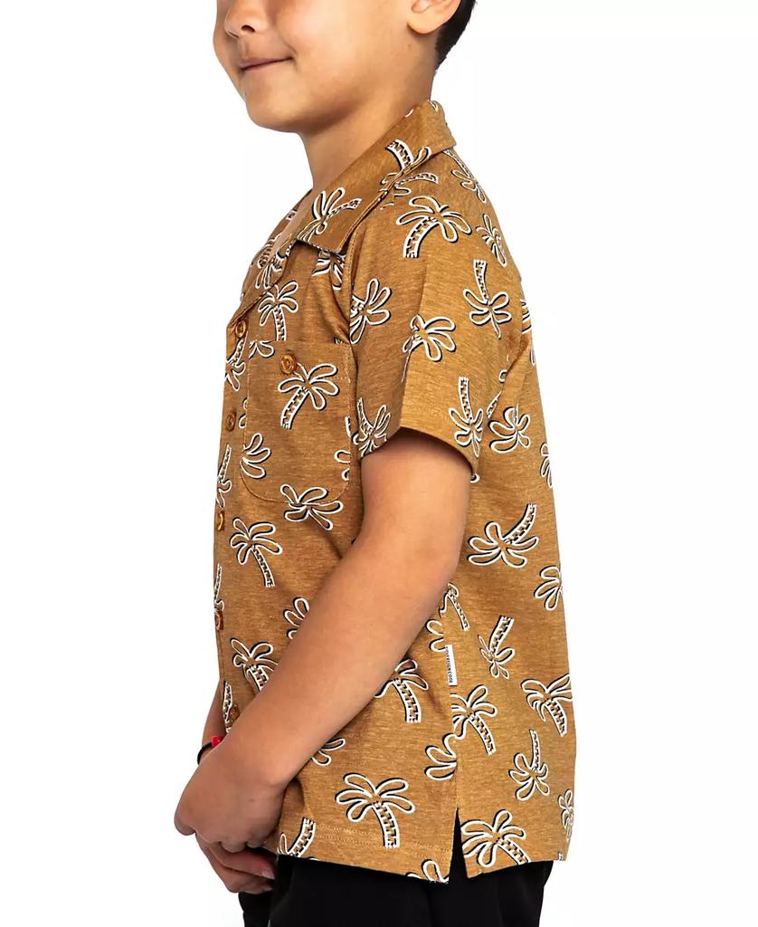 Sovereign Code Little Boys Cody Button-Up Tee Shirt With Print