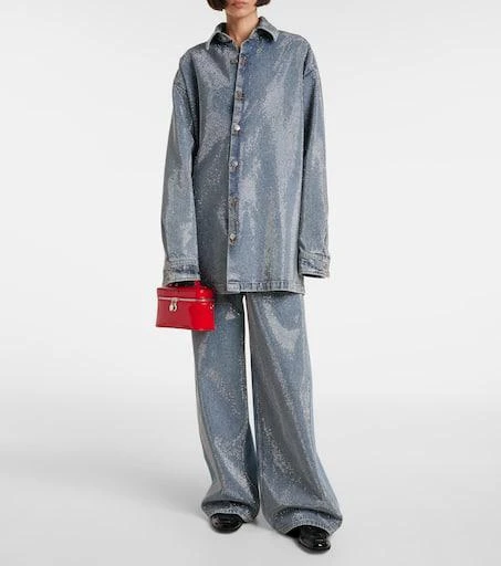 Stella McCartney Crystal-embellished wide-leg jeans 2