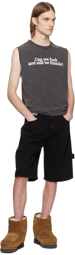 Carne Bollente SSENSE Exclusive Black Benefits With Friends Tank Top 4